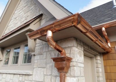 Copper Seamless Gutters Installation